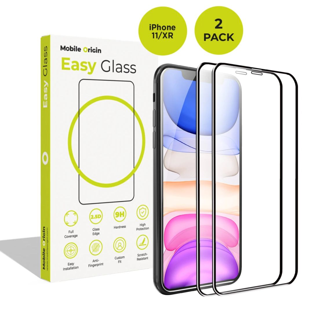 Mobile Origin EasyGlass Screen Protector for iPhone 11/XR 2 pack (FRL-EG-i11-2pk)