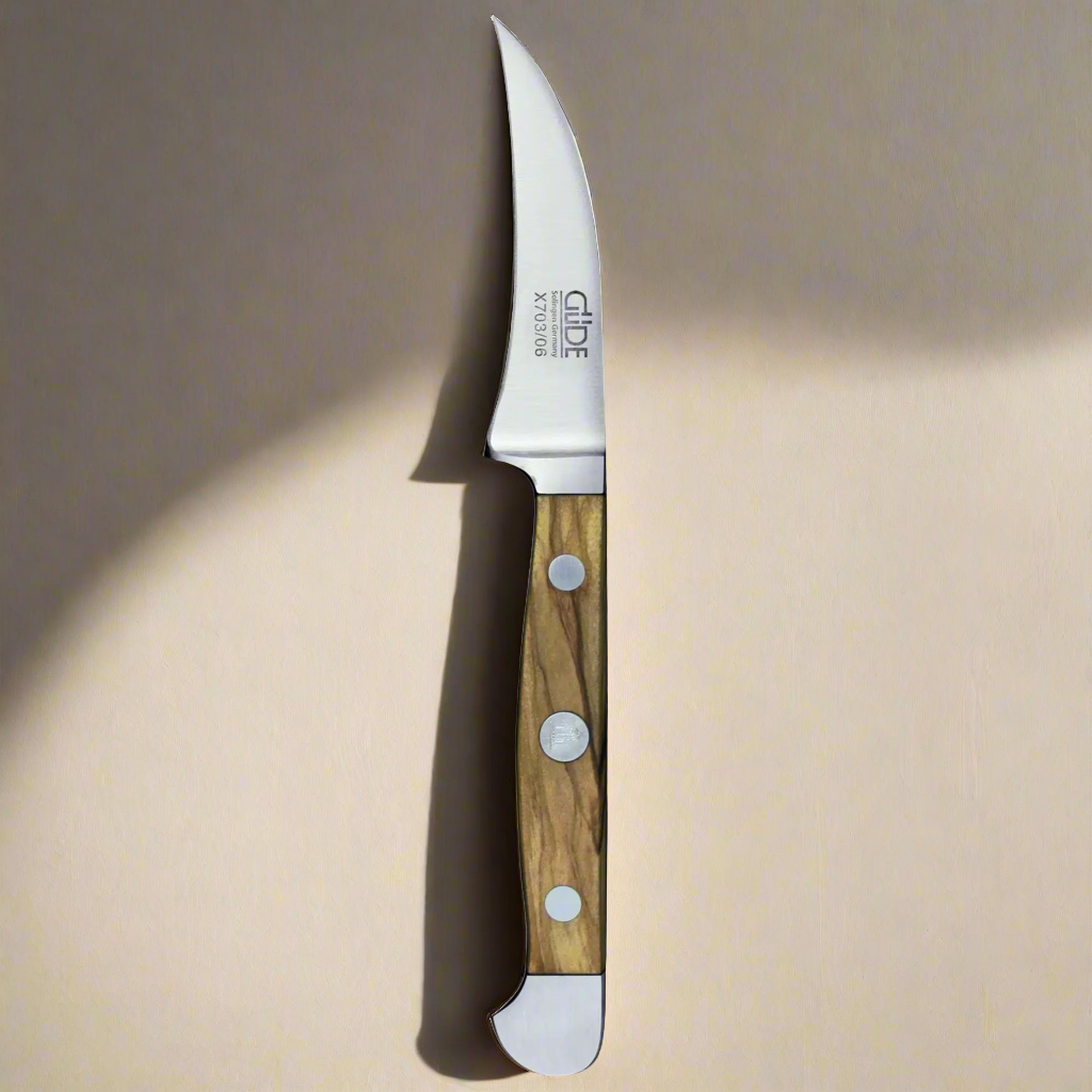 ALPHA OLIVE | Pairing Knife 2.36" | Forged Steel / Olive wood handle-2