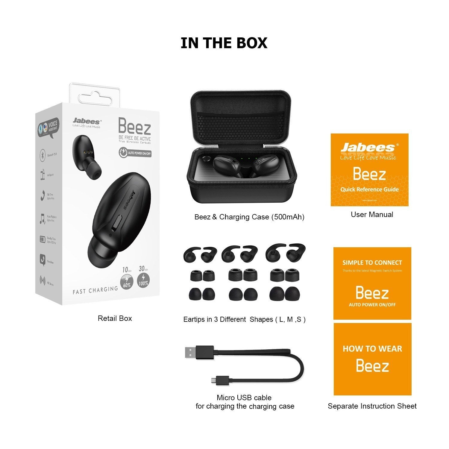 Beez – Bluetooth 5.0 True Wireless Earbuds Featuring Fast Charging-3