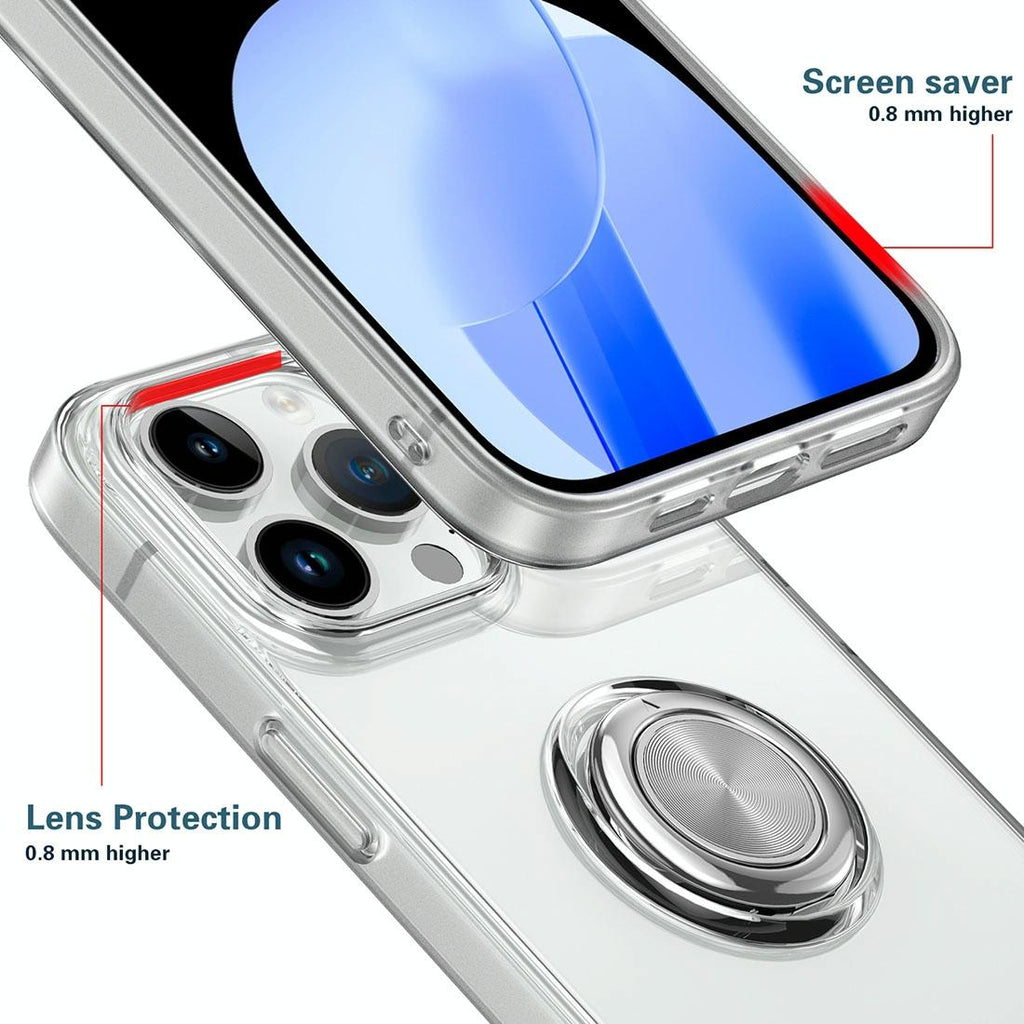 NNEIDS Tpu Phone Case With Ring Holder For Iphone 15 - Slim & Secure-1