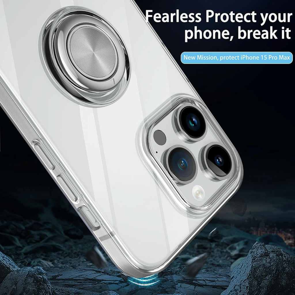 NNEIDS Tpu Phone Case With Ring Holder For Iphone 15 - Slim & Secure-3