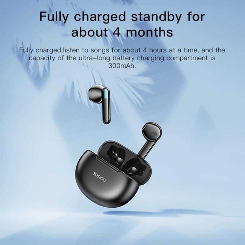 NNEIDS Wireless Noise-Cancelling Earbuds - Black-1