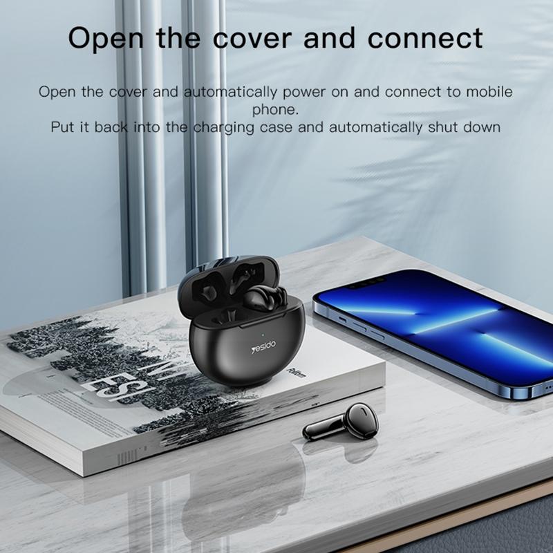NNEIDS Wireless Noise-Cancelling Earbuds - Black-3