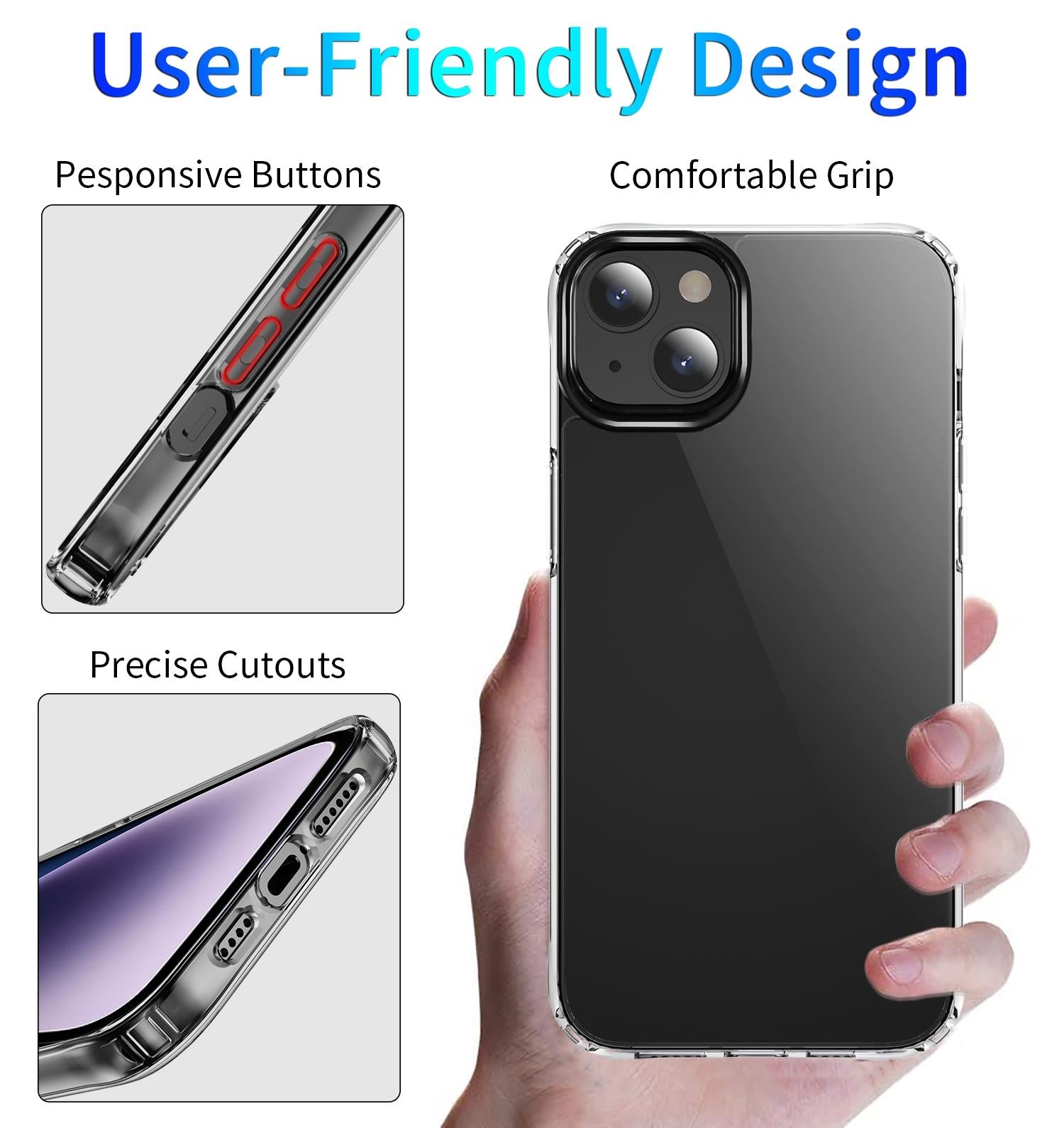 NNEIDS Acrylic Shockproof Phone Case For Iphone 15-1