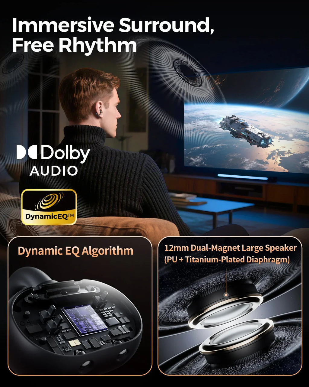 NNEOBA Open-Ear Wireless Earbuds with Dolby Audio-1