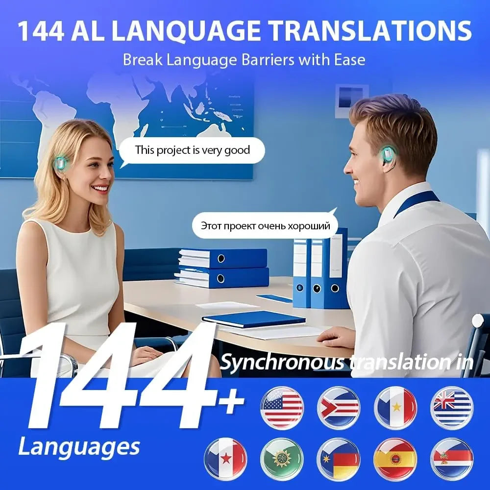 NNEOBA AI Real-Time Translation Wireless Earbuds-2