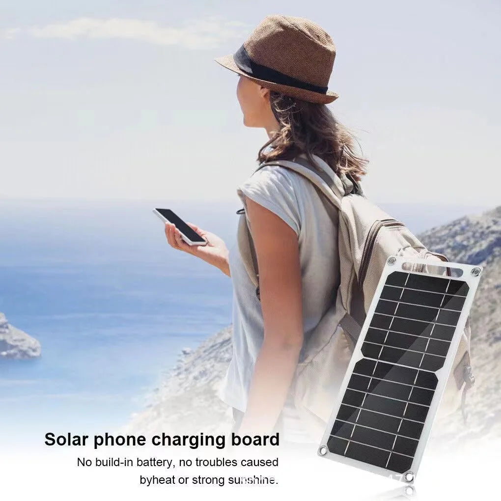 Solar Panel 30W  USB Type-C Waterproof Outdoor Hiking Camping Portable Battery Mobile Phone Charging Bank  Charging Panel  6.8V-4