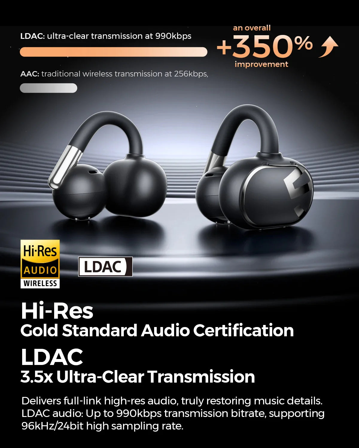 NNEOBA Open-Ear Wireless Earbuds with Dolby Audio-2