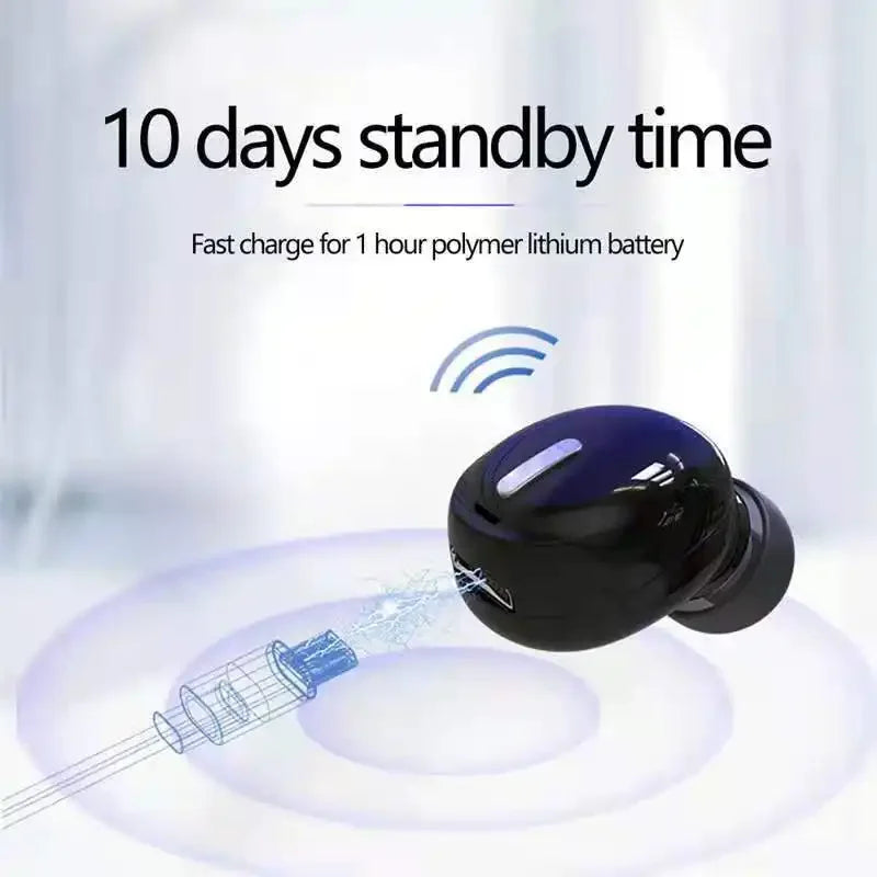 Wireless Bluetooth 5.0 Earphone with Mic – Single In-Ear Sports Headset-4
