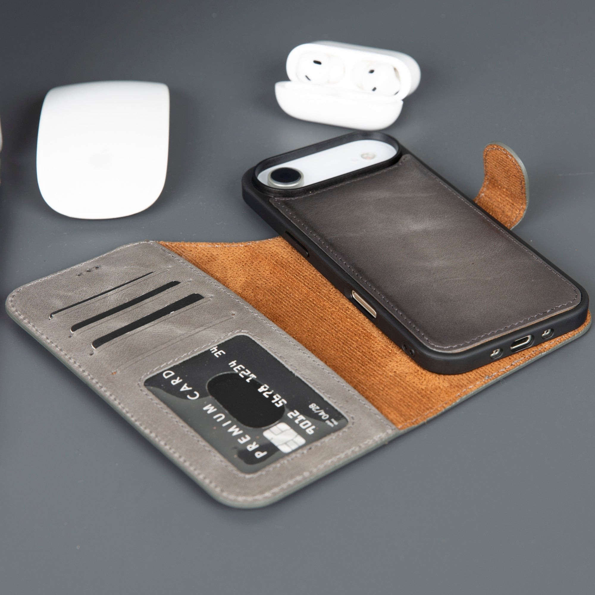 Casper iPhone 17 Air Leather Wallet Case – MagSafe Compatible-7