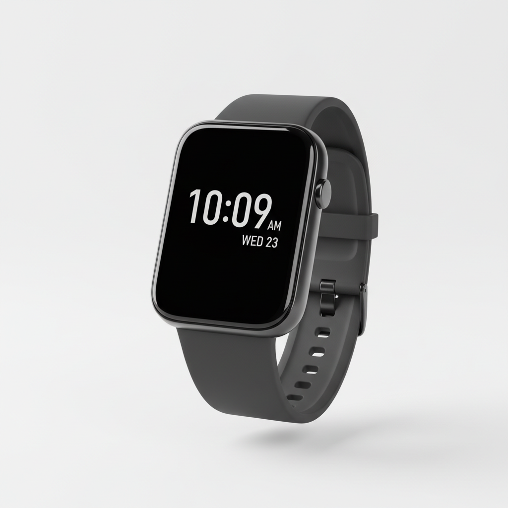 FitPro Smart Watch with black display and band