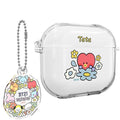 BT21 Minini Happy Flower Airpods 3 Key Ring Set Transparent Slim Case